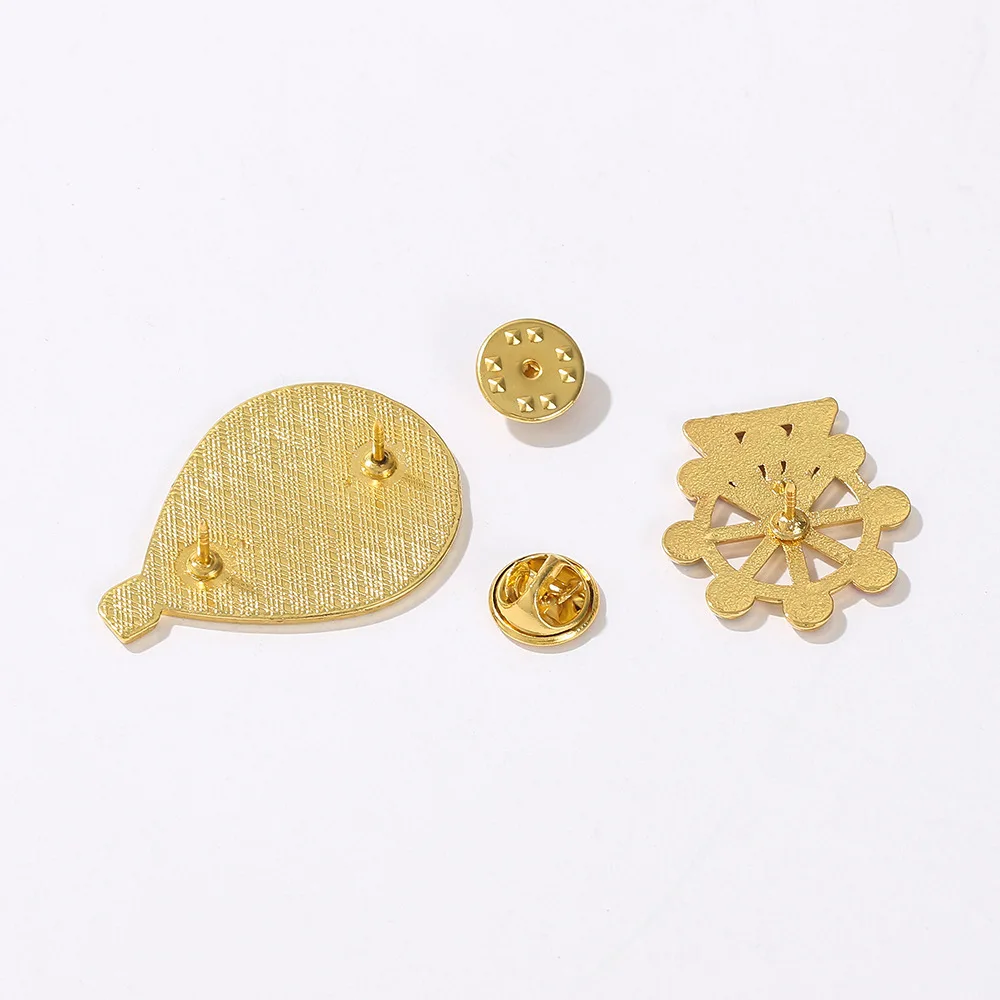 Hot Air Balloon Enamel Brooch Simple Style Creative Ferris Wheel Alloy Badge Backpack Clothes Decor Fashion Jewelry Pins view 6