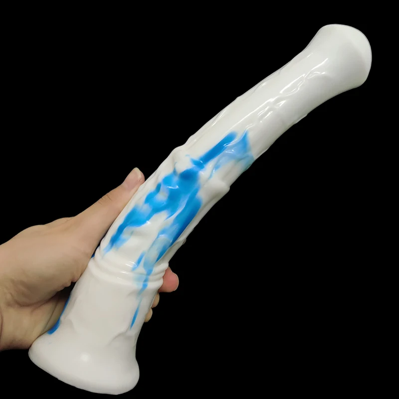 YOCY Realistic Horse Dildo Long Stimulator Aniaml Fake Penis Silicone Colorful Butt Plug Sucker Dildos Couples Toys Masturbation