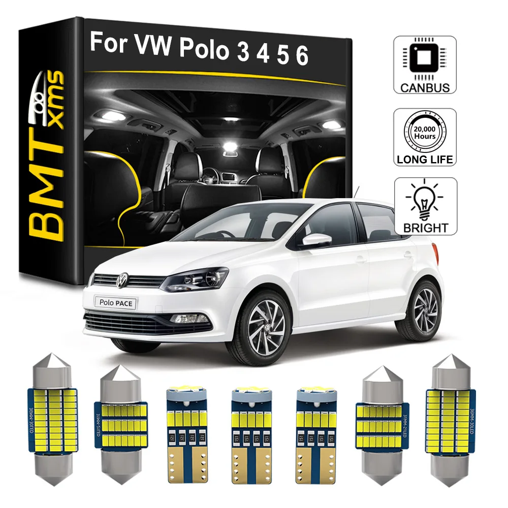 

BMTxms Canbus LED Interior Lights Kit For VW POLO 6R 6C 9N 6N1 6N2 9N3 MK3 MK4 MK5 MK6 AW1 BZ1 1995-2018 Accessories Map Dome