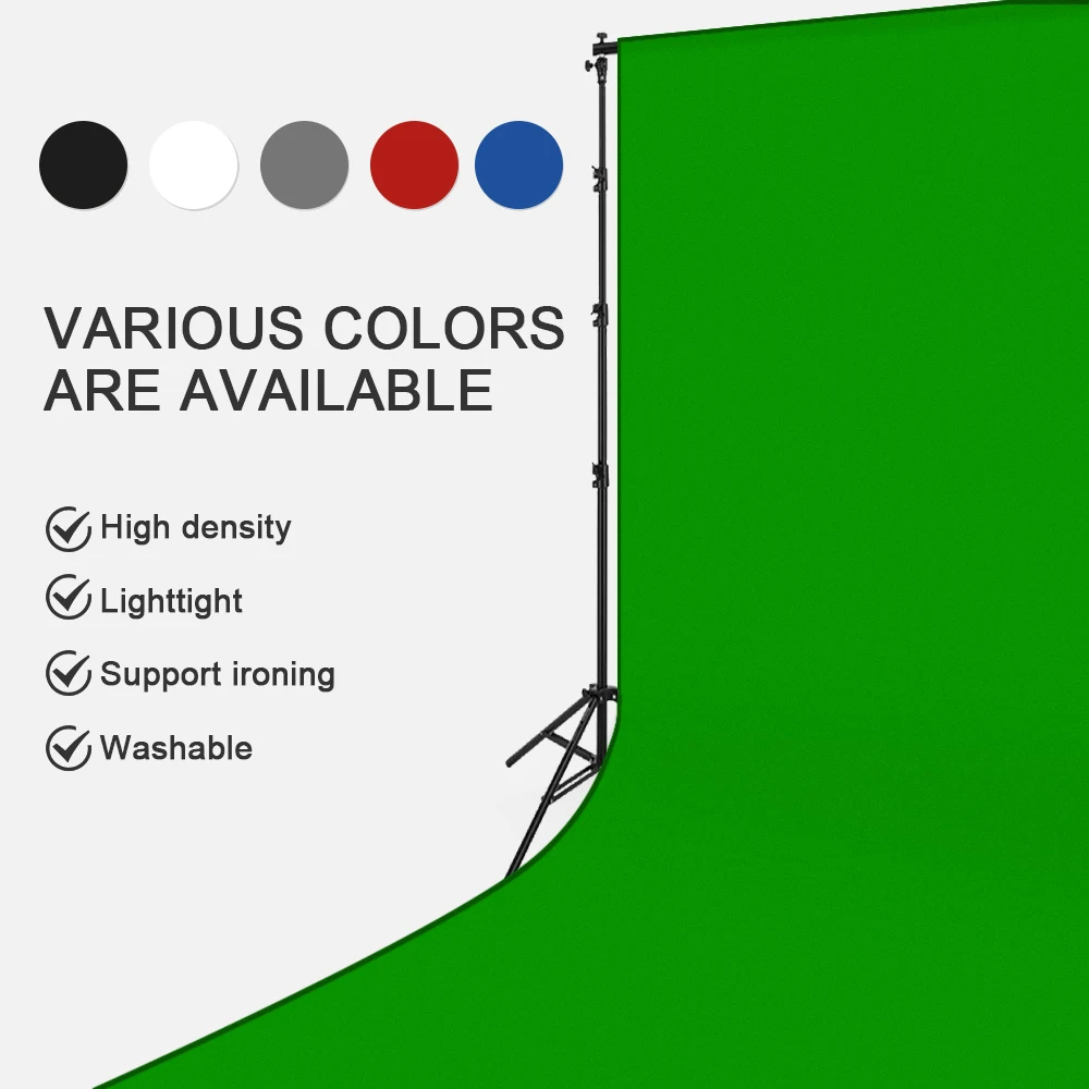 Photo Studio สีเขียวถ่ายภาพหน้าจอ Chroma Key ล้างทำความสะอาดได้ฉากหลังผ้าสำหรับ Anniversaire วิดีโอภาพพื้นหลัง Chromakey Props