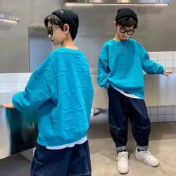 2025 Children Sweatshirts For Boys Cotton Coat Long Sleeve Baby Boy Tops Kids Spring Fall Clothes 5 6 7 8 9 10 11 12 13 14Years