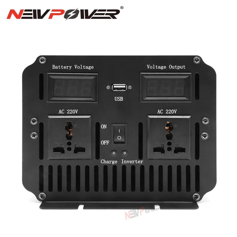 1500W 50HZ Car Pure Sine Wave Inverter Built-in UPS 20A 10A Charge Controller DC 12V 24V TO AC 220V charger Home Use