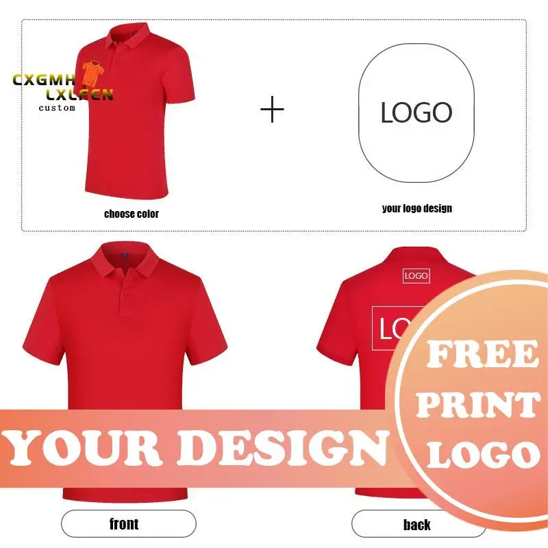 High-end customization POLO shirt custom work POLO short sleeve team high quality quick-drying shirt Adult and children sizes