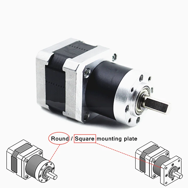 Imagem -06 - Engrenagem de Passo de Desaceleração Planetária Forte 36 mm Torque do Motor dc Robô Faça Você Mesmo Placa de Montagem Redonda Quadrada Motor de Qualidade 36gp42h250b