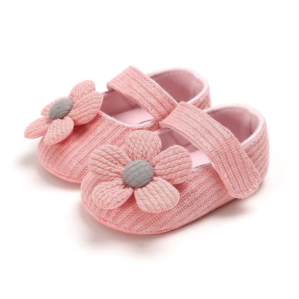 Toddler Newborn Baby Girl Shoes Comfort Cotton Cute Flower Dress Light Infant First Walker Princess Crawl Baby Crib Moccasins