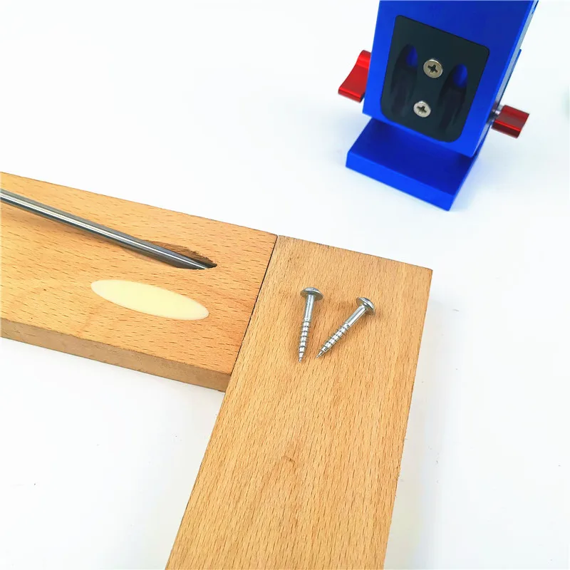 มินิสไตล์ Pocket Hole Jig Kit ระบบสําหรับงานไม้ & Joinery และขั้นตอนเจาะ Bit & อุปกรณ์เสริมไม้เครื่องมือ