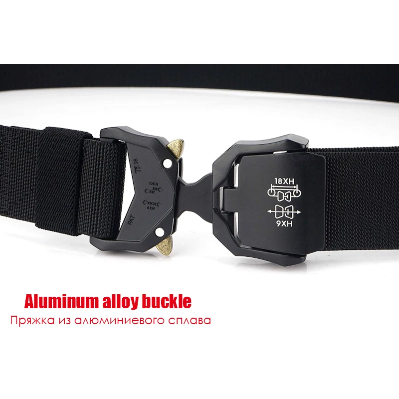 VATLTY 125/140cm Elastic Belt Men Aluminum Alloy Quick Release Buckle Comfort Stretch Belt Military Tactical Girdles Male Army