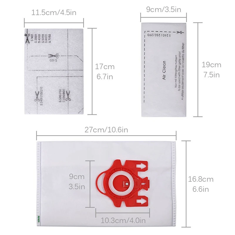 20x woreczek pyłowy odkurzacz worek filtracyjny do odkurzacza Miele FJM Air Clean
