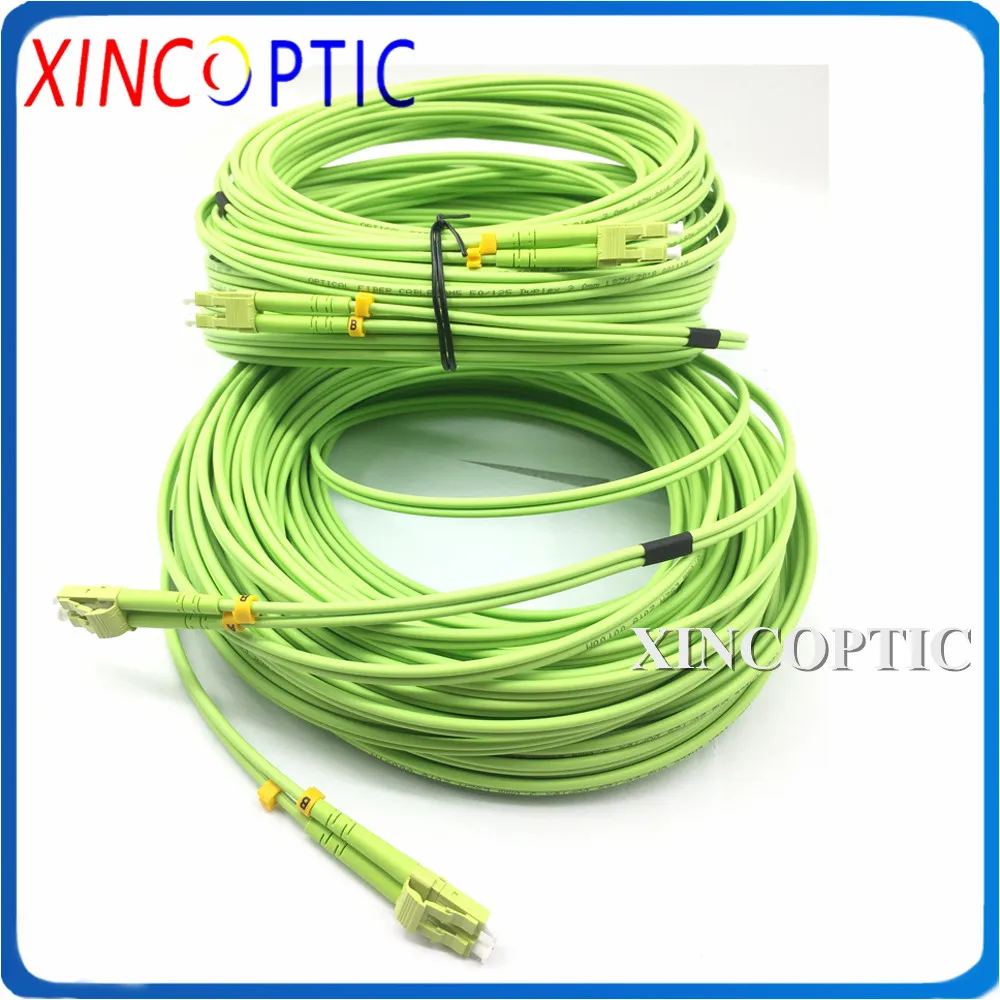 

30Meters LCUPC-LC ST FC SCUPC Multimode MM OM5 50/125 Duplex 2.0mm 3.0mm 30M Dual Fiber Optic Patch Cord Jumper Cable Connector