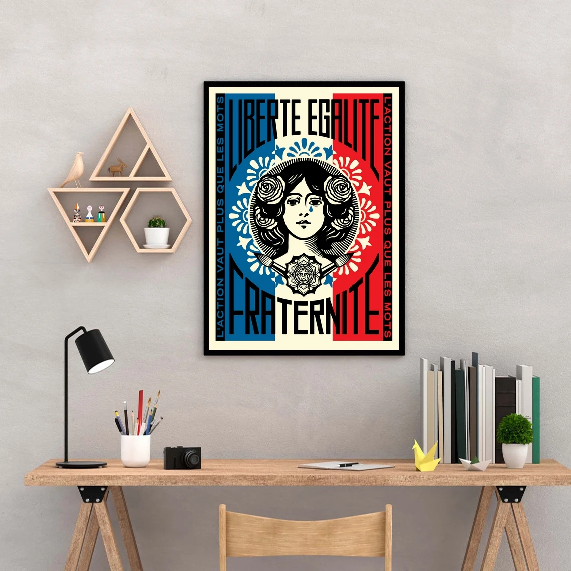 Freedom Equality Fraternity Poster Art Print Canvas Painting Wall Pictures Living Room Home Decor ( No Frame )