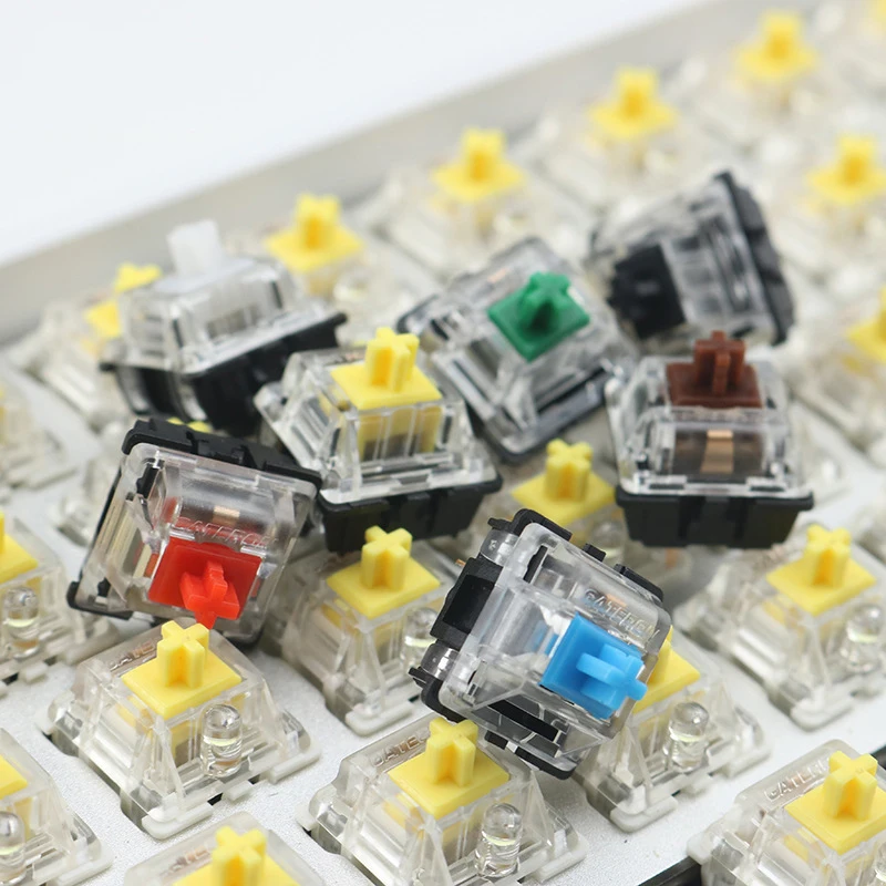 

Gateron 5Pin Yellow Switches Black Red Brown Blue White Green 5pin Switch For Mechanical Keyboard fit GK61GK64 GH60