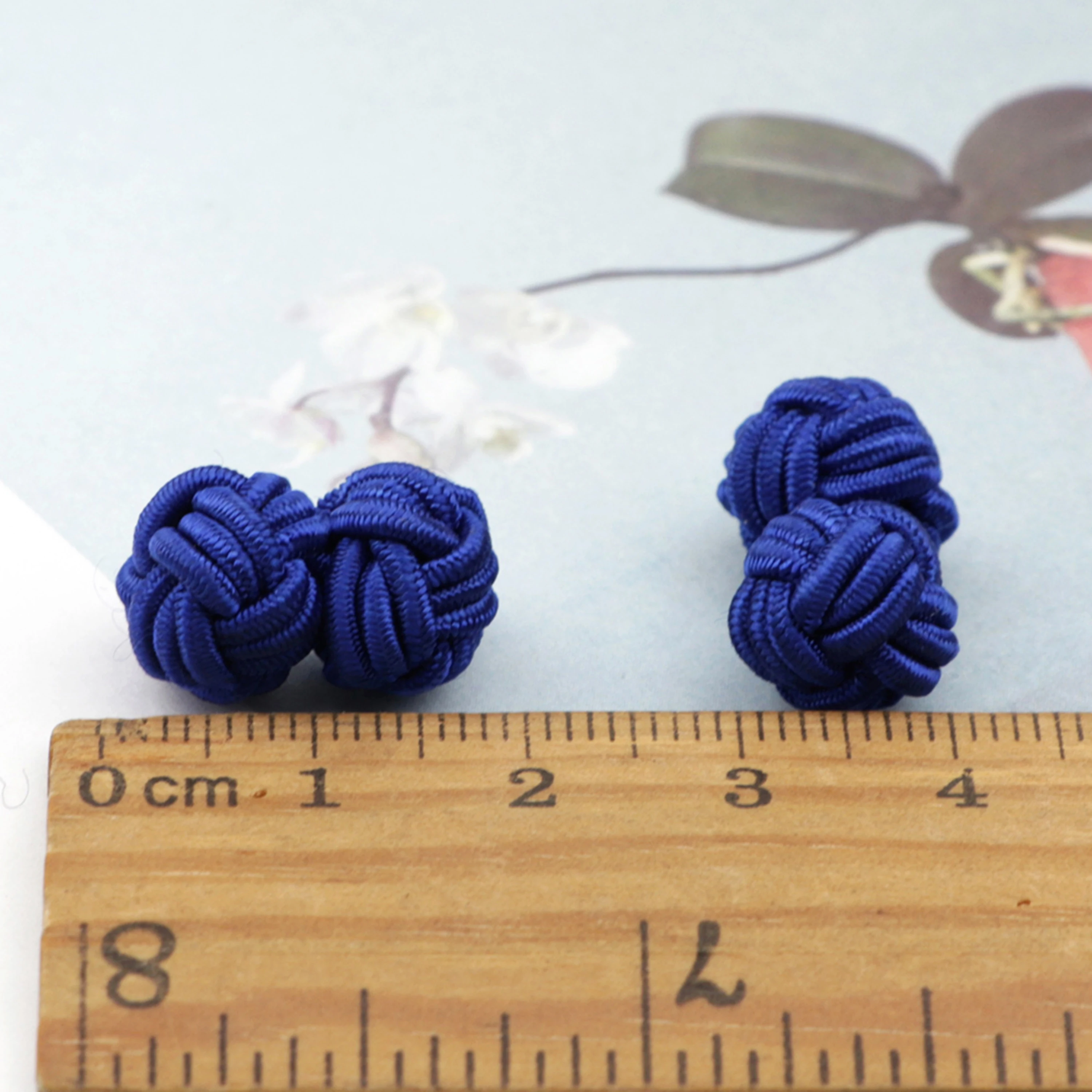 Colorful Double Rope Ball Knot Cufflinks Novelty Solid Colors Braided Handmade Elastic Upscale Men\'s Classic Cuff Links For Men