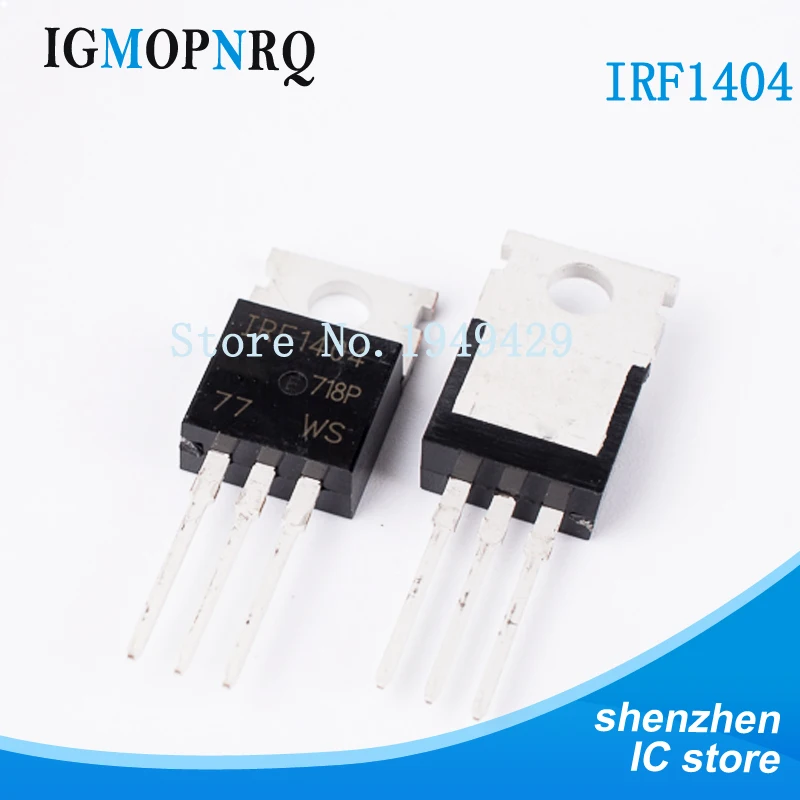 10PCS IRF1404PBF IRF1404 TO-220 MOSFET MOSFT 40V 162A 4mOhm 160nC New