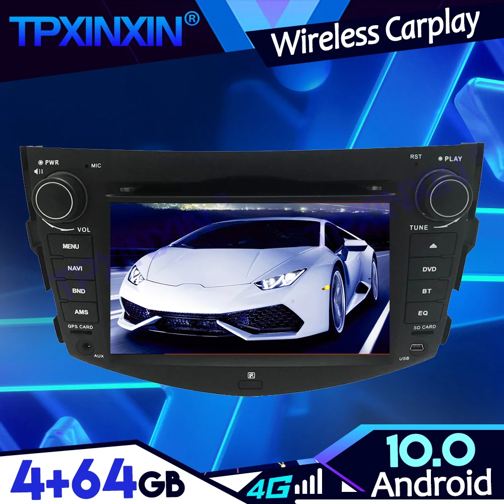 

Android 13.0 4G + 64G для Toyota RAV4 2006-2012 Автомобильный PX6 IPS Carplay Манометр Мультимедийный плеер Головное устройство Navi GPS Авто Радио