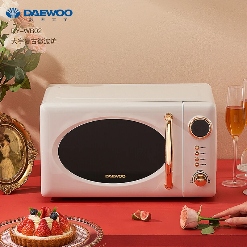 Microwave Home Mini  Heating Rotator 20L Sterilization web celebrity Retro Navar White DY-WB02