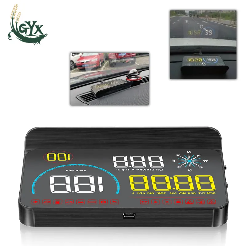 

Car head-up display wireless GPS positioning intelligent integrated OBD projector HD suspension car navigation