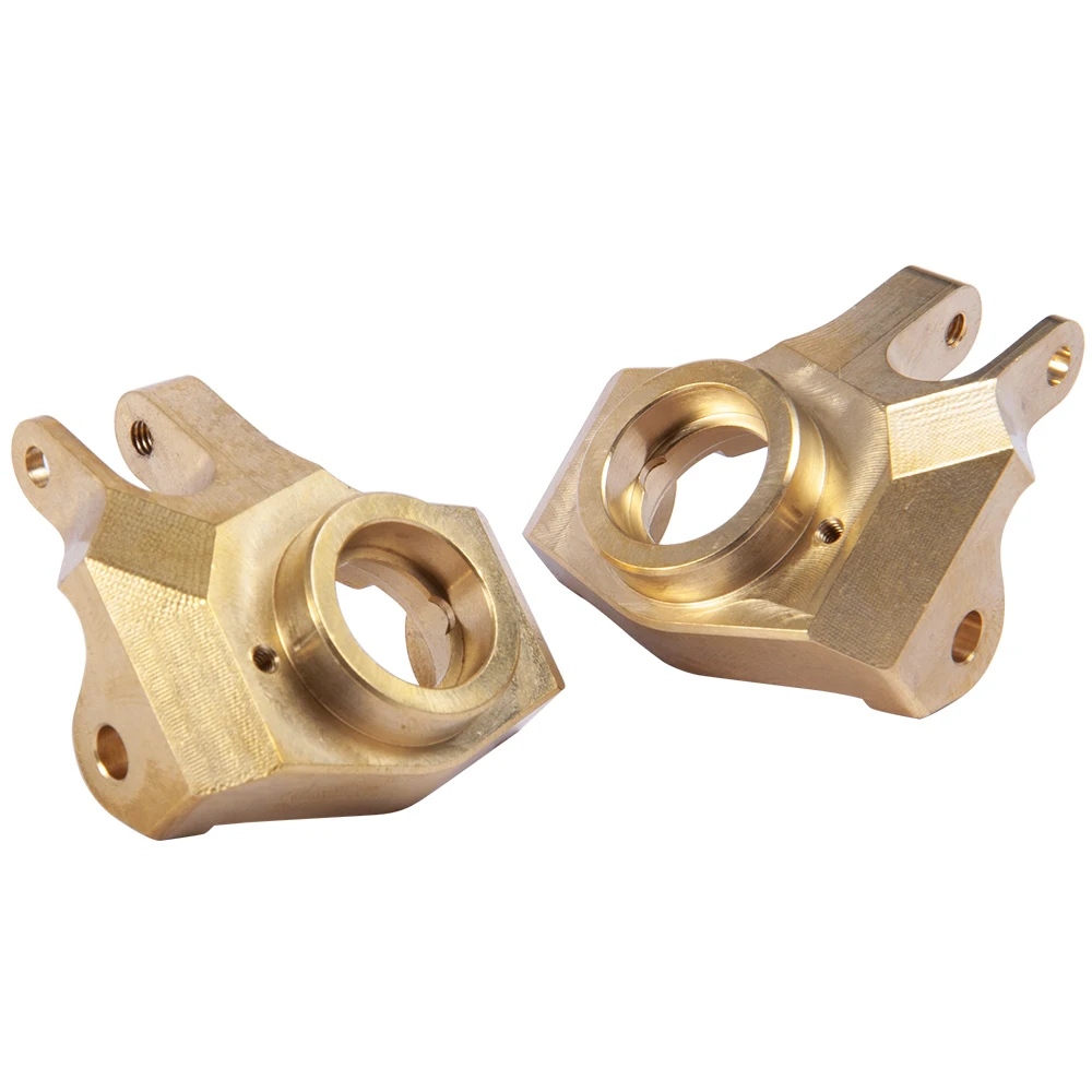 1 Pair Brass Heavy Duty Front Steering Knuckle For 1/10 RC Axial SCX10 II 90046