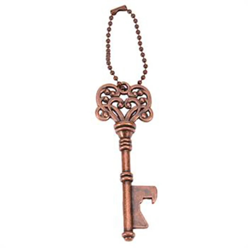 New 1Pc Creative Portable Vintage Key Shaped Portable Vintage Metal Key Shaped Keychain Beer Bottle Opener Keyring Bar Tools