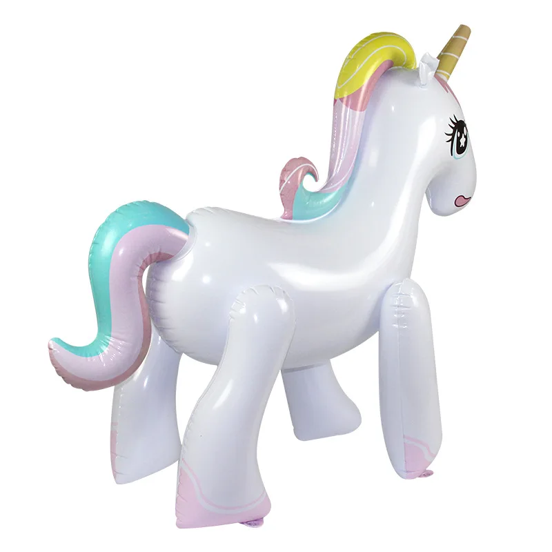 Inflatable Unicorn Swimming Floatting Row Pool Float Ride-On Water Spray Toy Children Water Holiday Party Toys Piscina Mattress