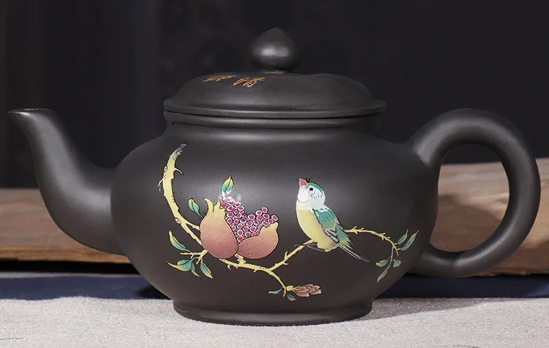 200ml&300ml Hand Painted Yixing teapot handmade Purple clay Green tea pot Kung Fu Zisha teapot tea set