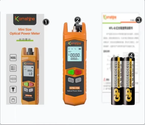 

Komshine KPM-11M Fiber Optical Power Meter Mini OPM Medidor De Potência PT Support FC/SC/ST Interface