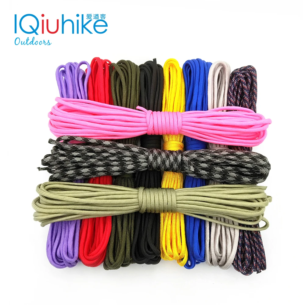 5 Meters 10M 20M 31M Paracord 550 Parachute Cord Lanyard Mil Spec Type III 7 Strand Camping Survival Equipment Tents Rope