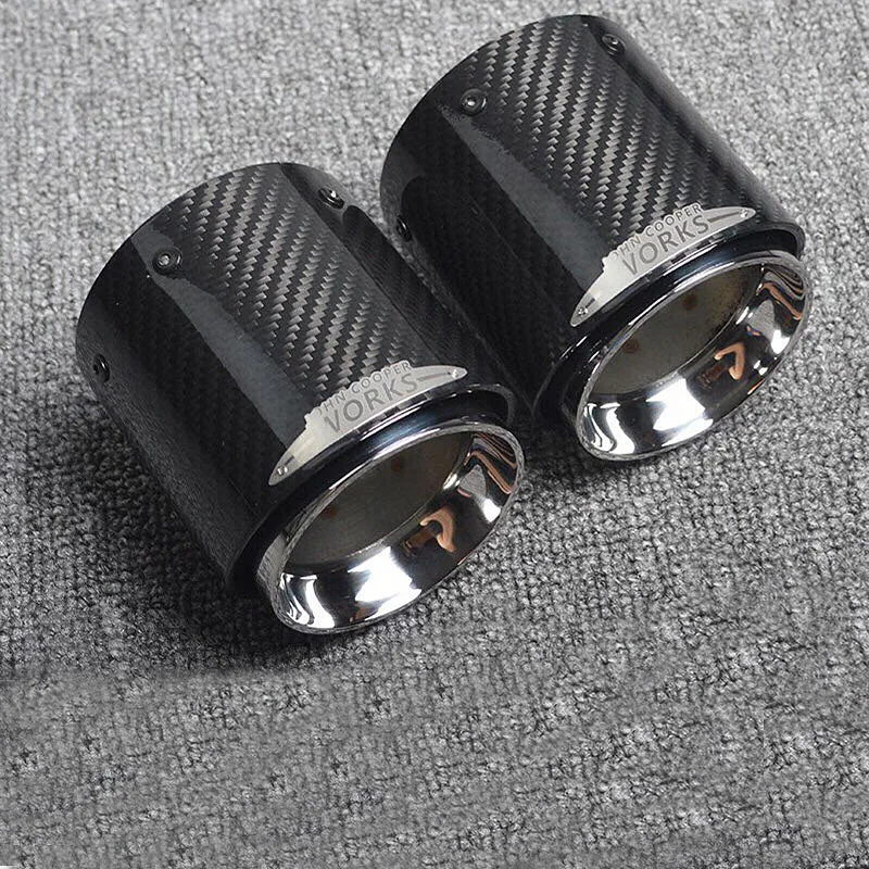 1 Pcs Carbon Fiber Muffler Tip Fit for Mini Cooper Exhaust Tip R55 R56 R57 R58 R59 R60 R61 F54 F55 F56 F57 F60