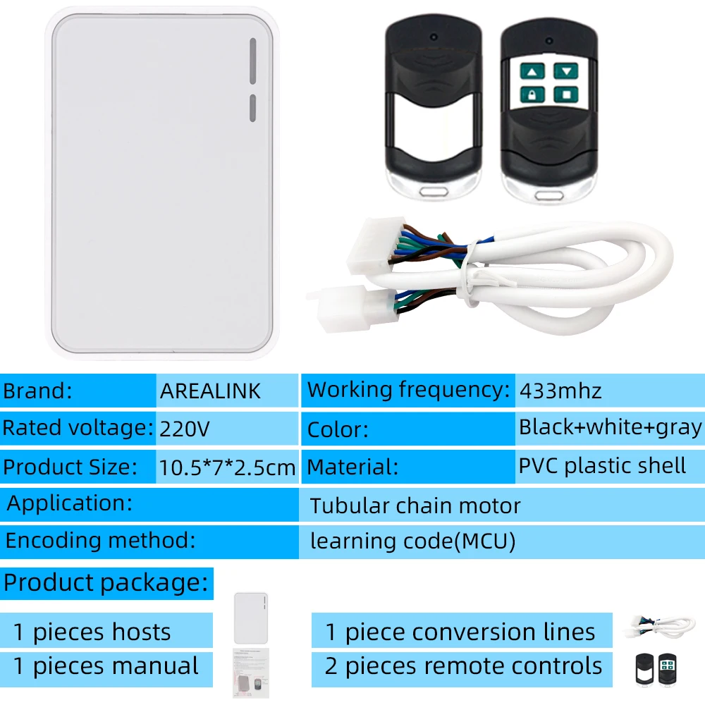 RF Switch For The Garage Door Mini Controller 433Mhz Universal Remote Control Rolling Shutter Tubular Motor Receiver Emitter