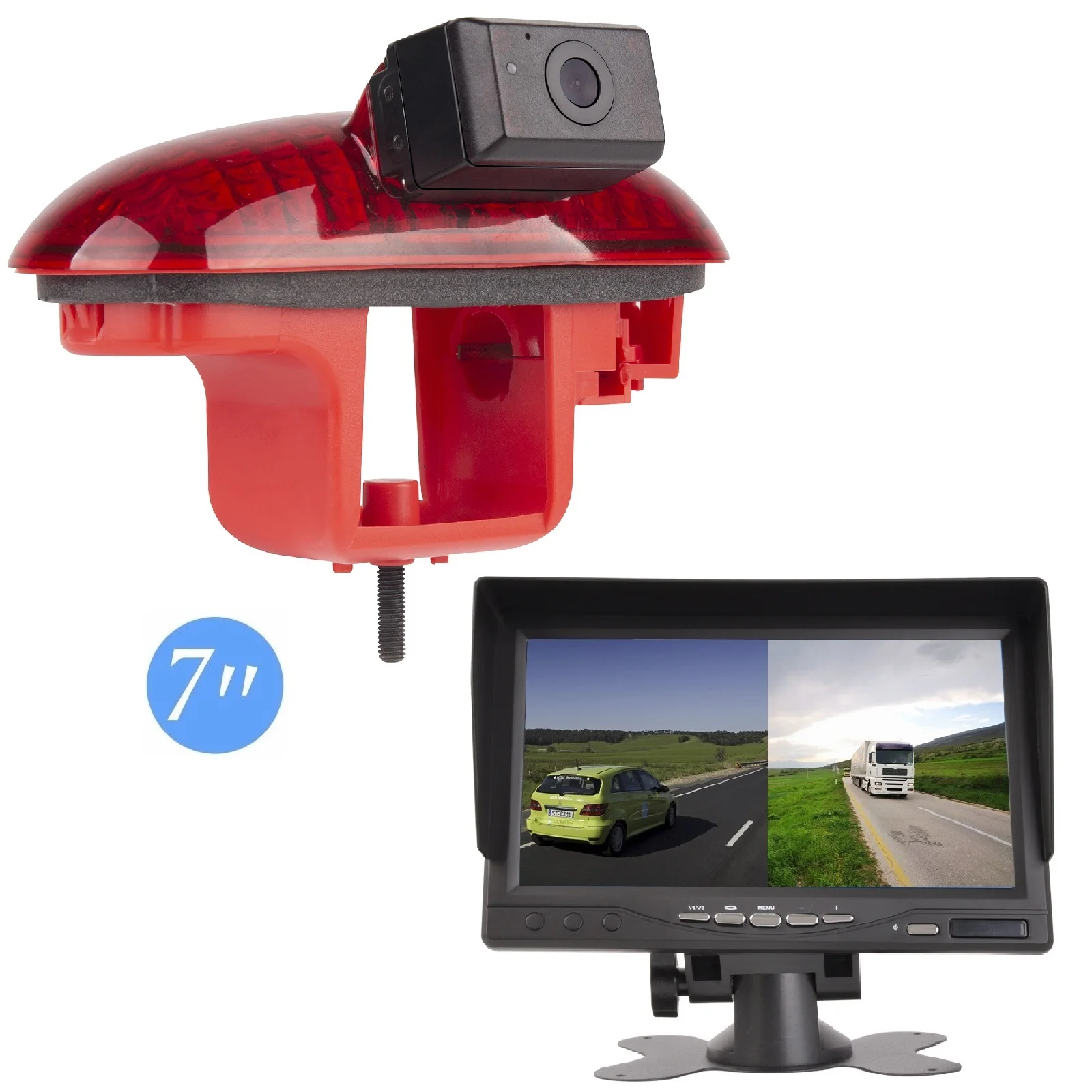 HD 720P Brake Light Night Vision Camera + 7.0'' monitor for Renault Trafic Opel Vivaro A Opel Combo C FIAT Talento,Primastar