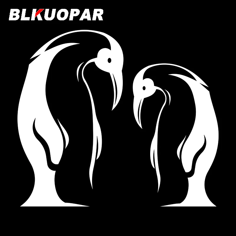 BLKUOPAR for Penguins Couple Car Sticker Occlusion Scratch Graphics Decal Waterproof Laptop Windshield Motorcycle Car Styling