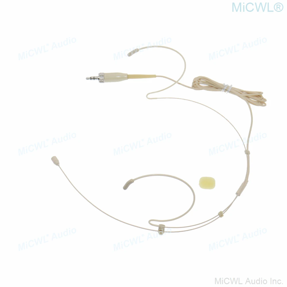 Obrázek 4: Béžová jeviště karaoke zpívat nahrávka náhlavní mikrofon pro sennheiser SL headmic bezdrátový bodypack rádiový vysílač 3.5mm zamknout kolíček