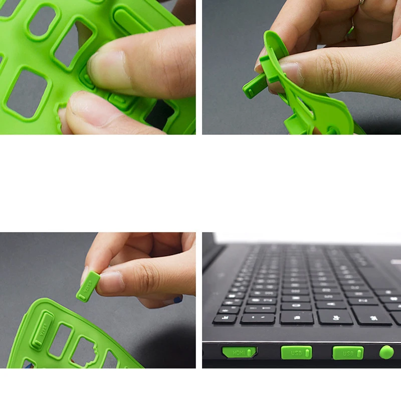 ซิลิโคนป้องกันฝุ่นปลั๊กฝุ่นปลั๊กแล็ปท็อปป้องกันฝุ่นพอร์ต USB RJ45อินเทอร์เฟซ WaterproofCover 16ชิ้น/เซ็ต