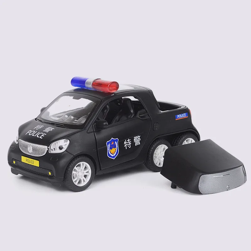 Hot gift 1:32 lange smart politie legering model, simulatie metalen geluid en licht trek, exquise kinderen speelgoed, gratis verzending