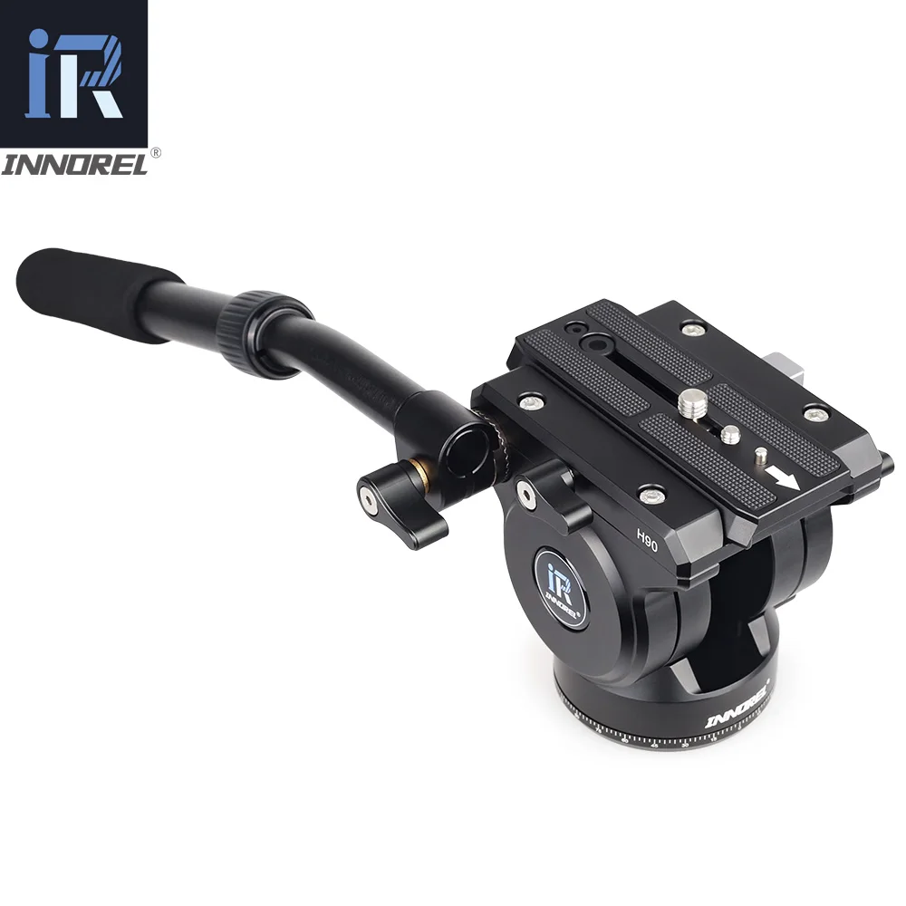 Flagship H90 All CNC Tech Video Fluid Head 15kg load Hydraulic Damping adjustable Monopod Tripod Heads for Manfrotto 501PL