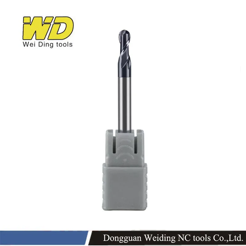 CNC Machine Snijgereedschappen Rvs HRC58 2 Fluiten Kogelfrees Wolfraamcarbide Cutter CNC Router Bit Frees