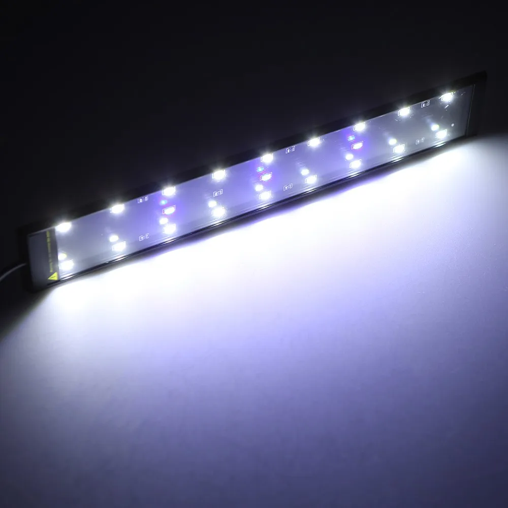 AC100-240V 8W LED Aquarium Clip Lamp with Flexible Adjustable Extendable Bracket Blue/ White Light IP44 r Drop shipping