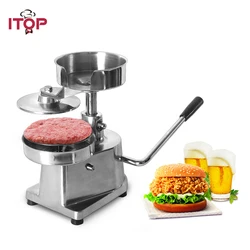 ITOP-Presse à Viande Manuelle pour les Affaires, Machine à Galets de Hamburger, 100mm, 130mm, 150mm