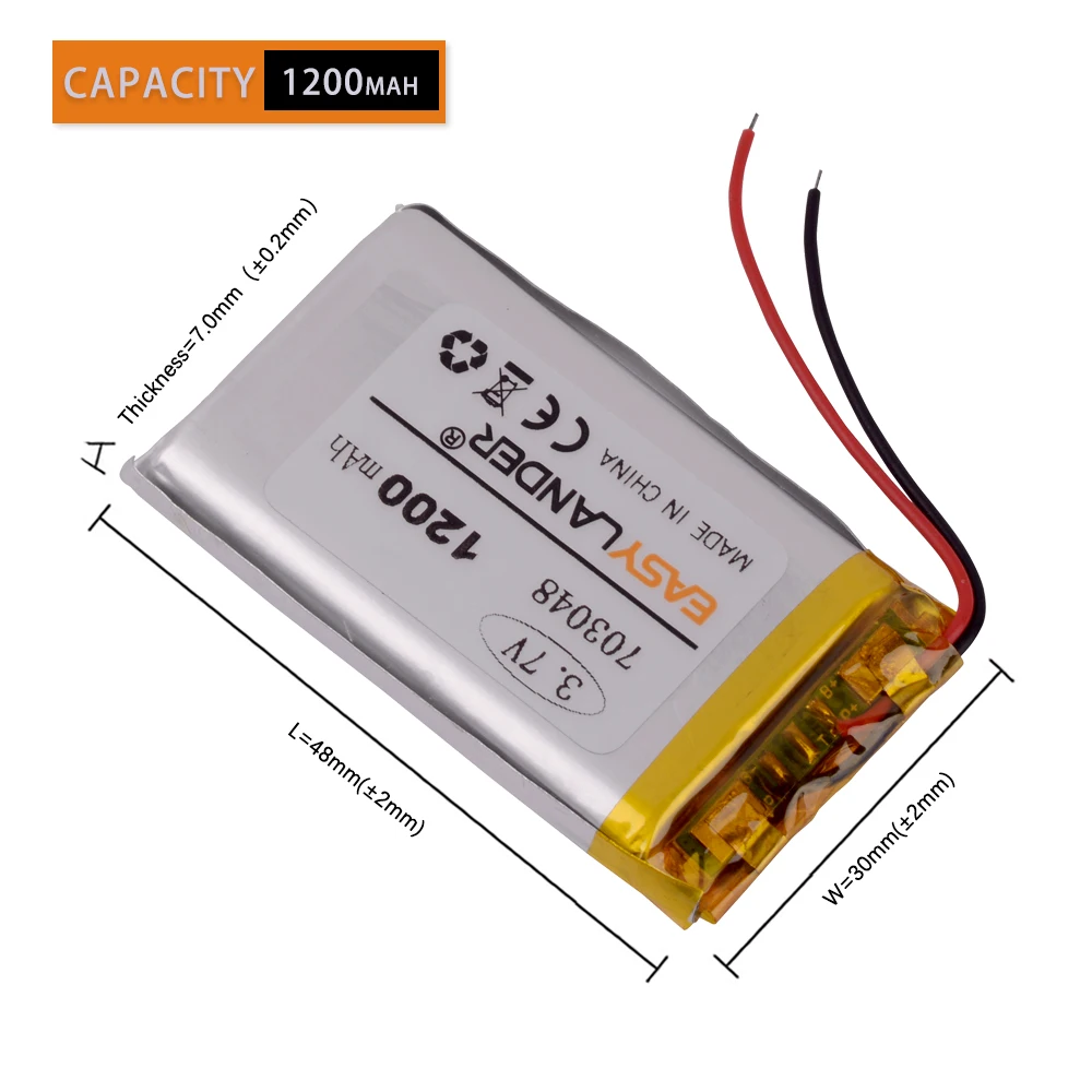 703048 3.7V 1200Mah… - image