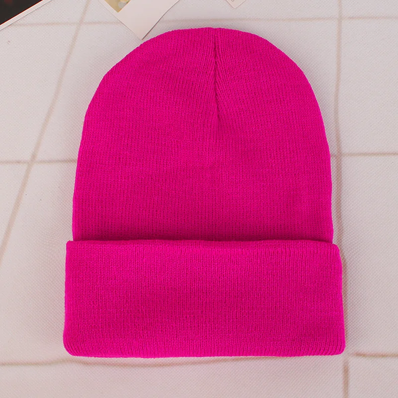 Neue Winter Gestrickte Hut für Jungen Mädchen Frauen Männer Unisex Warme Outdoor Herbst Häkeln Kinder Mützen Einfarbig Baby Mütze – Detail 18