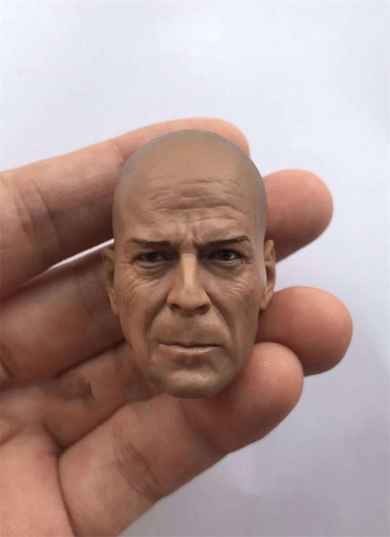 In Stock For Sale 1/6th Willis Detective Die Hard Bruce Normal Version Male Head Sculpture For Usual 12inch Doll Action Figure