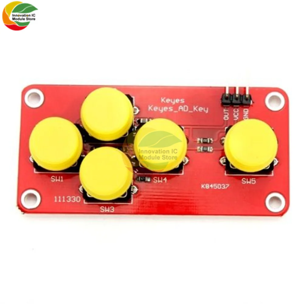 Ziqqucu AD Keyboard Analog Five-key Module Electronic Block Analog Button 5-bit Arduino Sensor Expansion Board