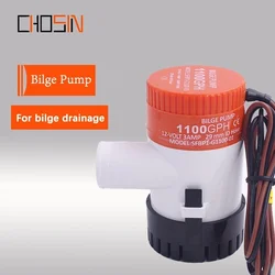 Electric Bilge Pump 1100 750 500GPH 12V DC Submersible Water Pump Aquarium pump for RVs, Boats and Seaplanes