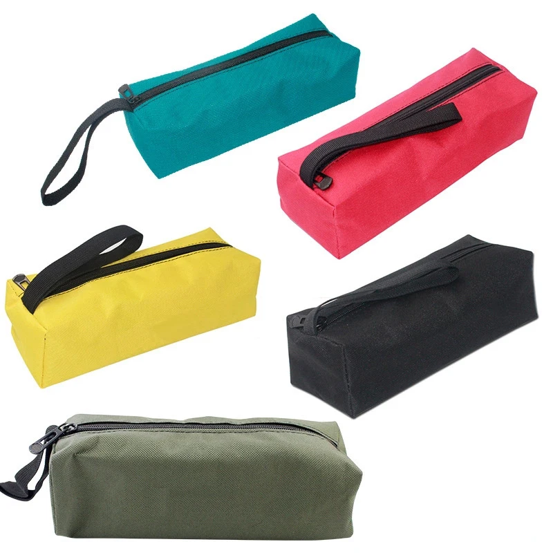 Hand Tool Bag Small Screws Nails Drill Bit Metal Parts Tools Bags Oxford Canvas Waterproof Zipper Pouch Hand Tool Storage Bag