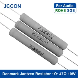 Resistencia divisora de frecuencia de película de óxido metálico no inductivo, 1Ω ~ 47Ω, 10W, 5%, para HiFi, 0,22Ω, 0,33Ω, 0,47Ω, 0,5, 2 uds.