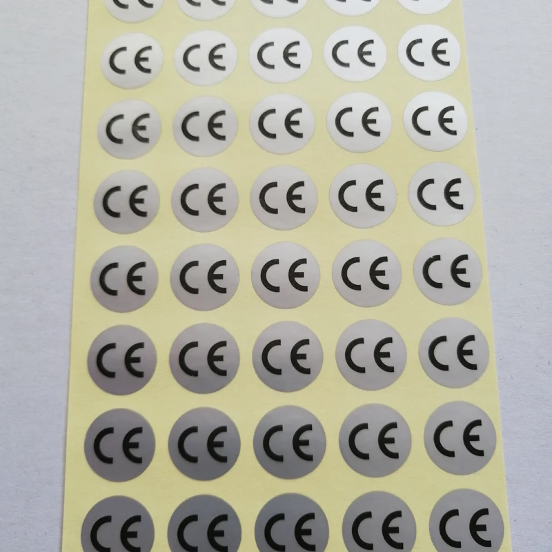 200 Stuks 16Mm Diameter Ce Stickers Mat Zilver Lijm Waterdicht Bestand Tegen Hoge Temperaturen