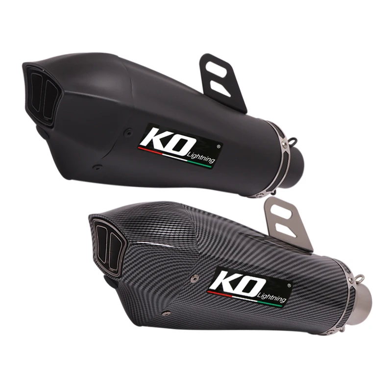 

Dual-outlet 51mm Motorcycle Exhaust Muffler Pipe with 2 Removable DB Killer Escape Universal for Street Bike Dirt Bike ATV Tips