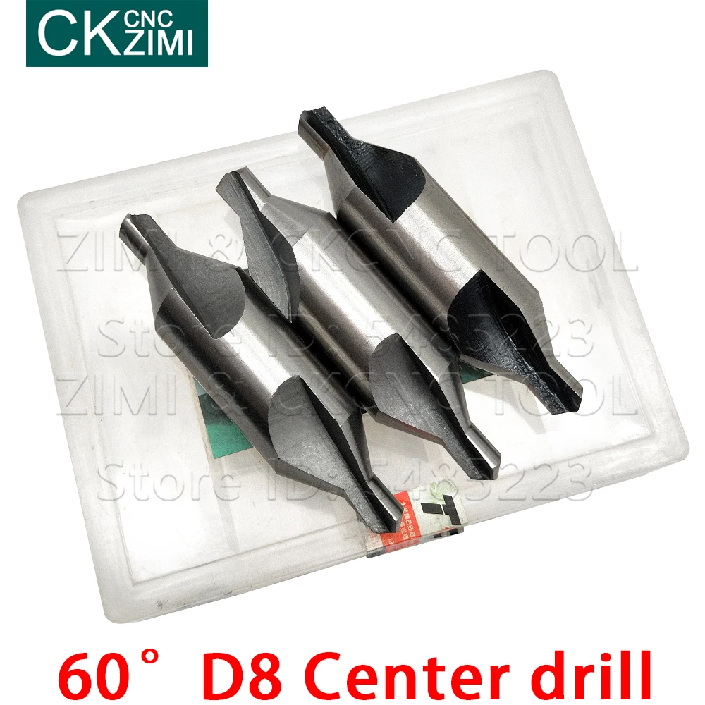 Hss Hss Gecombineerde Center Draaibank Molen Tackle Gereedschap 8 Mm 60 Graden Verzinkboor Boor Set Voor Power tool Accessoires