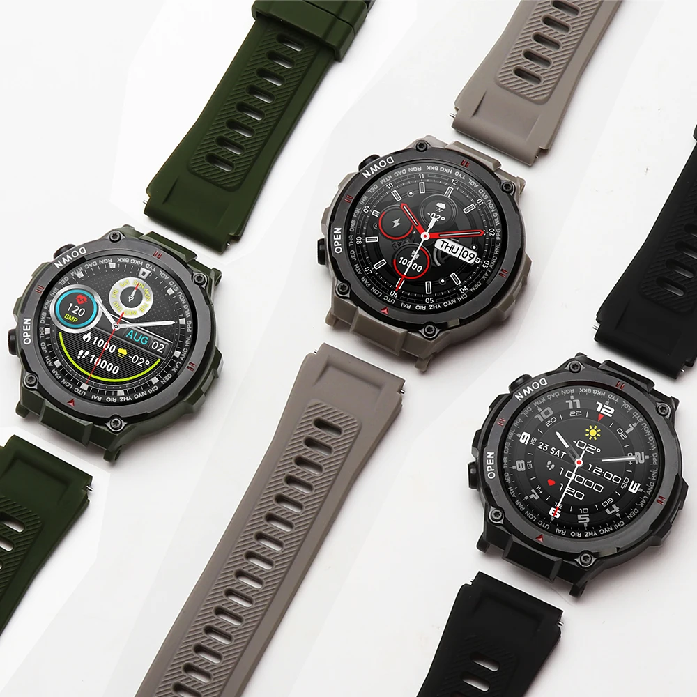 Pulseira para k22 relógio inteligente banda senhoras freqüência cardíaca pressão arterial esporte relógio masculino à prova dwaterproof água de pulso smartwatch metal silicone