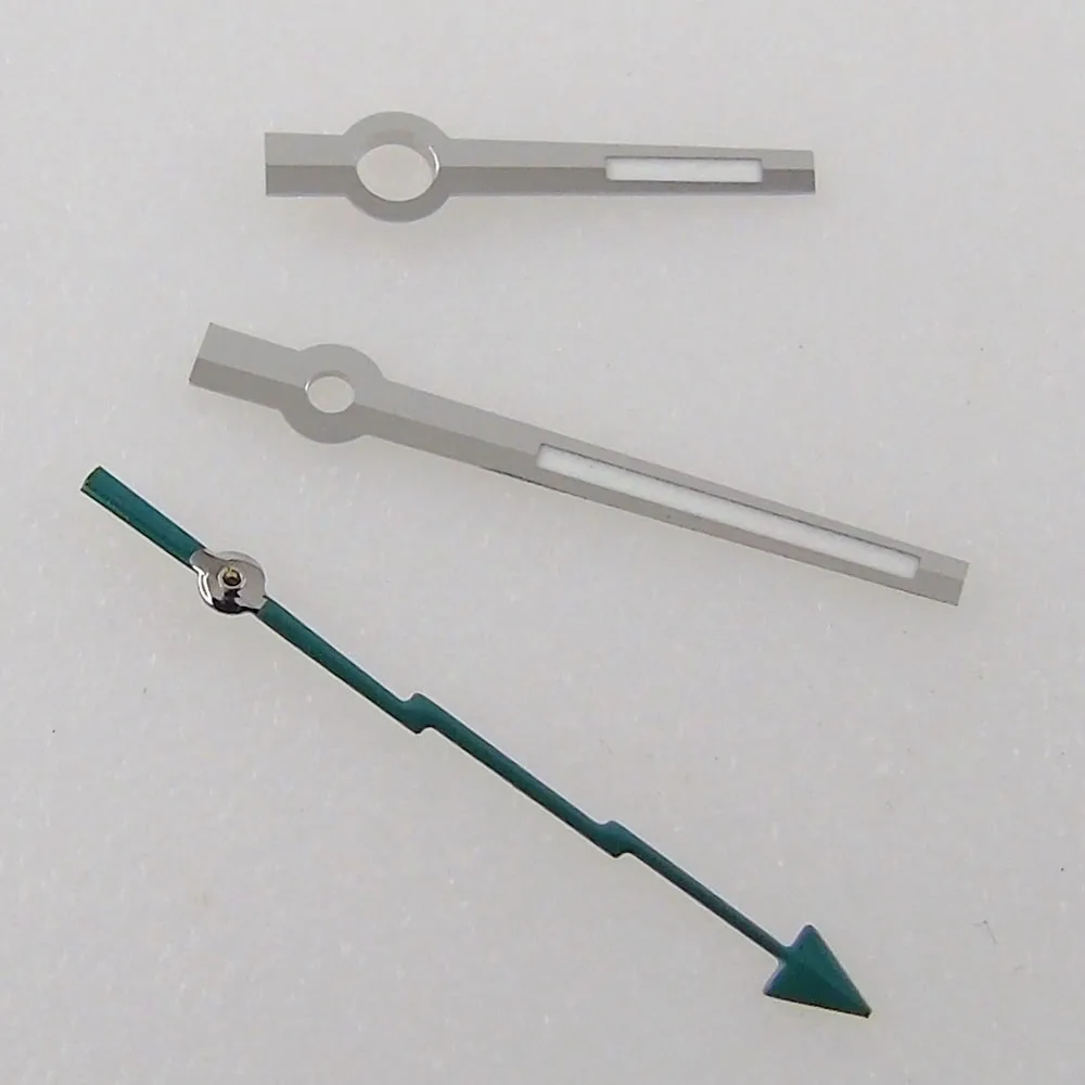 Milgauss-Uhrenstil, passend für Miyota 8215 2813, NH35, NH36, Silber, Schwarz, Uhrzeiger, grüne Lume, Orange, Grün, Sekundenzeiger