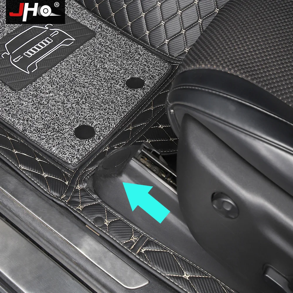 JHO Double Layer Wire Floor Mat Carpet Cover For Jeep Grand Cherokee 2011-2020 2019 2018 2017 2016 2015 2014 WK2 Car Accessories